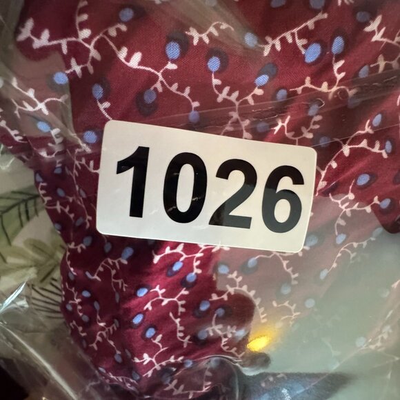 Talbots Tunic Top Womens Plus 2X Burgundy Wrap Shirt Floral Rayon Cottagecore - Picture 7 of 7